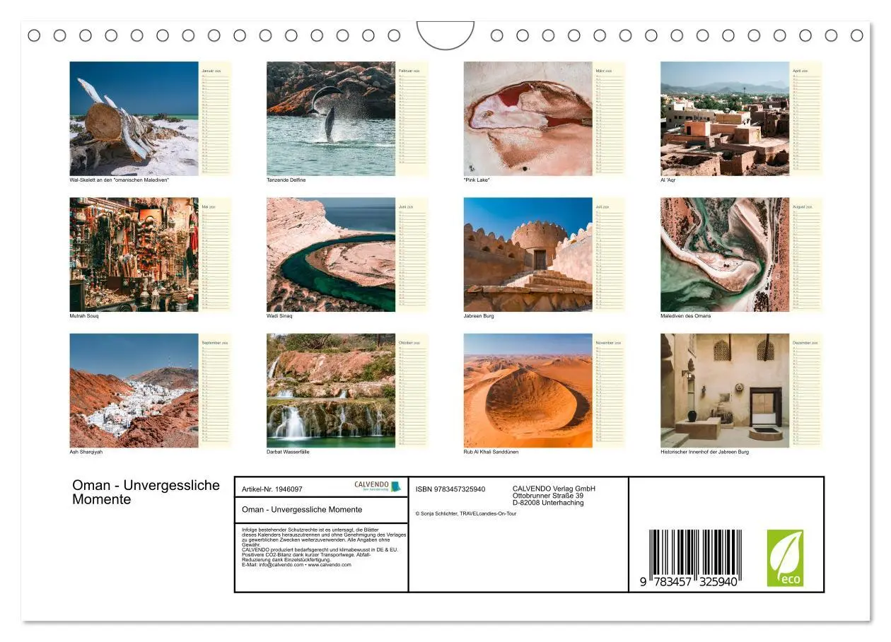 Bild: 9783457325940 | Oman - Unvergessliche Momente (Wandkalender 2026 DIN A4 quer),...