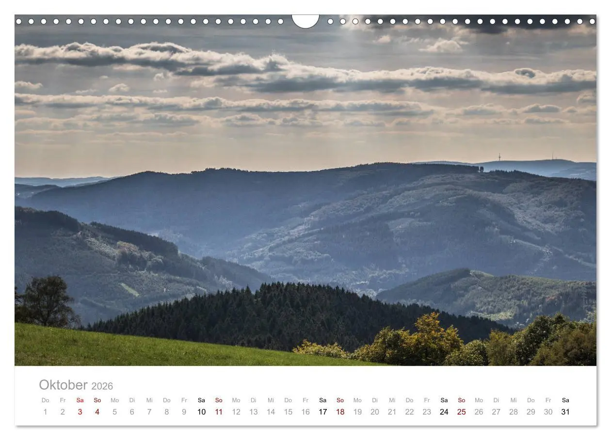 Bild: 9783457875940 | Sauerländer Berge (Wandkalender 2026 DIN A3 quer), CALVENDO...