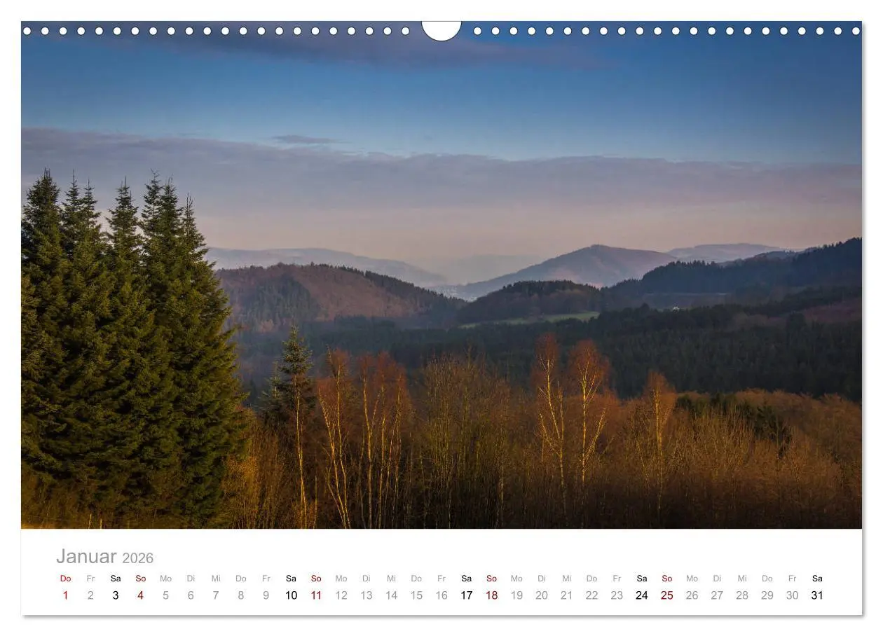 Bild: 9783457875940 | Sauerländer Berge (Wandkalender 2026 DIN A3 quer), CALVENDO...