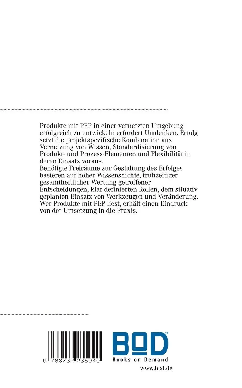Rückseite: 9783732235940 | Produkte mit PEP entwickeln | Methoden und Werkzeuge | Harald Grundner