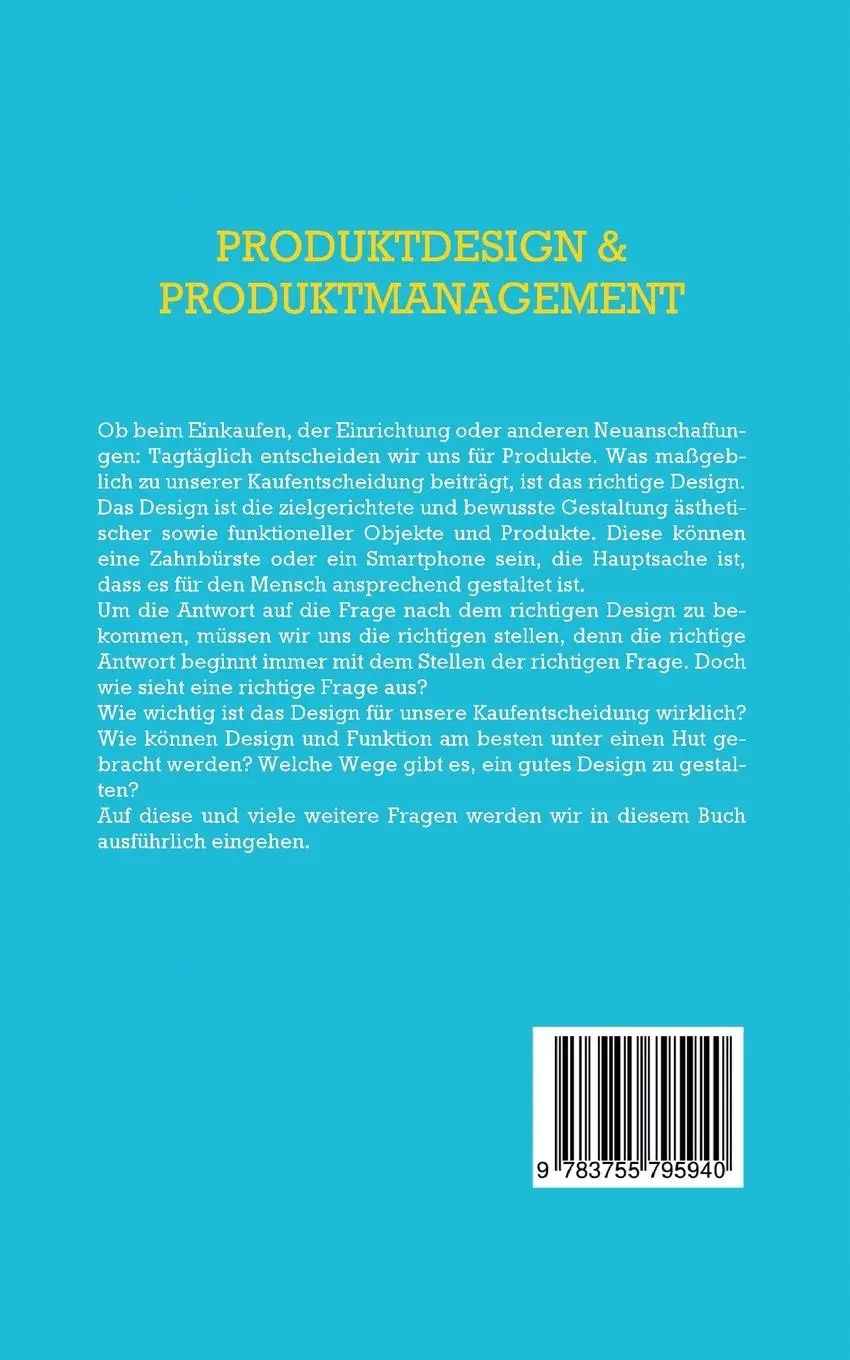 Rückseite: 9783755795940 | Produktdesign &amp; Produktmanagement für Einsteiger | Konrad Mathes