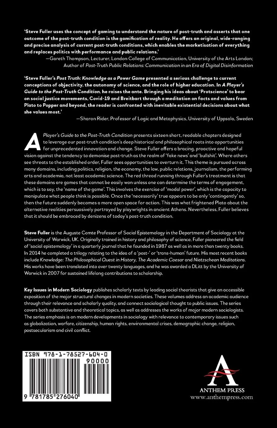 Rückseite: 9781785276040 | A Player's Guide to the Post-Truth Condition | The Name of the Game