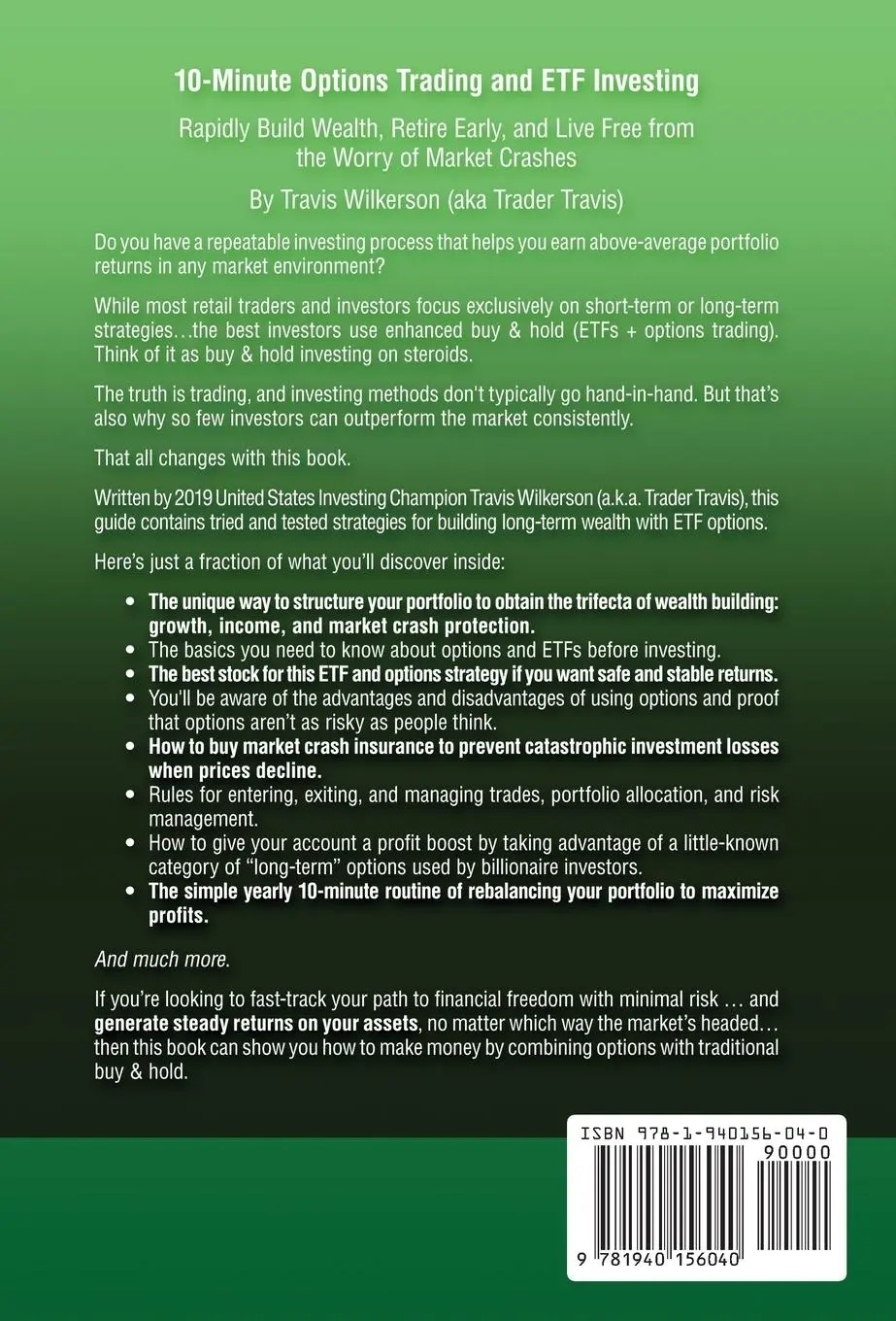 Rückseite: 9781940156040 | 10-Minute Options Trading and ETF Investing | Travis Wilkerson | Buch