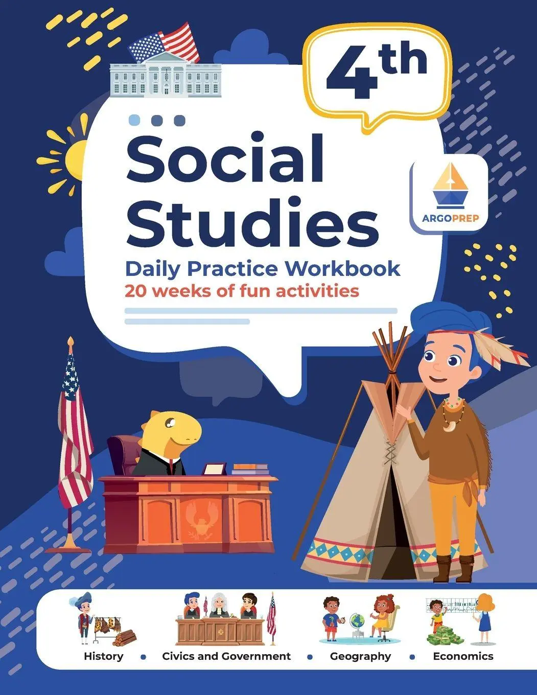 Cover: 9781962936040 | 4th Grade Social Studies | Argoprep | Taschenbuch | Englisch | 2023