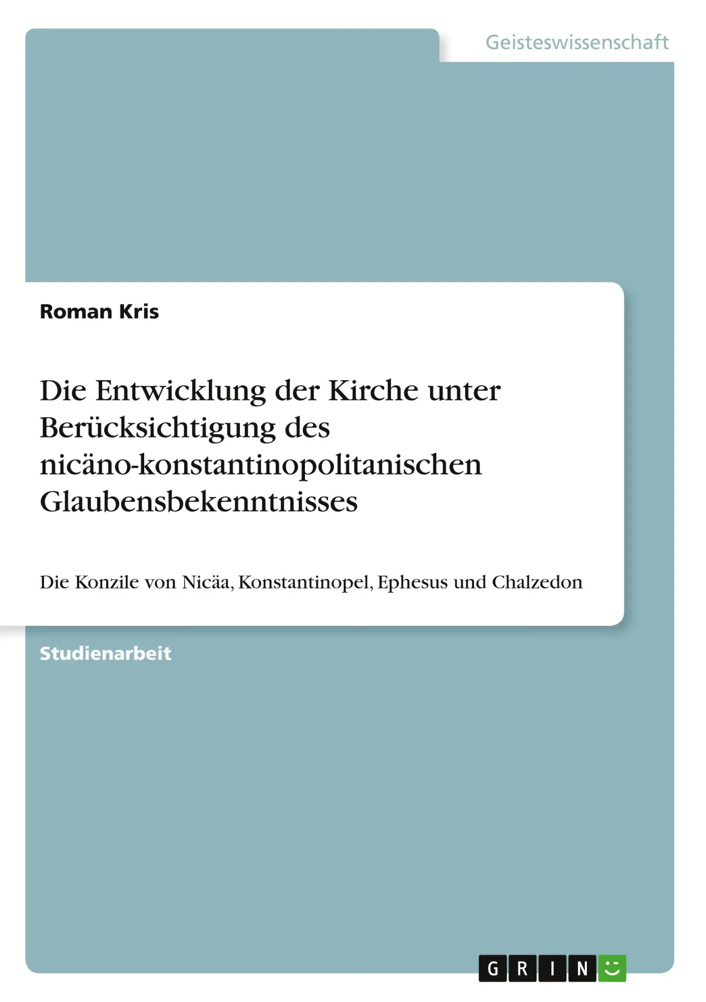 Cover: 9783346406040 | Die Entwicklung der Kirche unter Berücksichtigung des...
