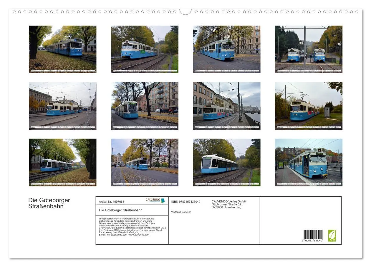 Bild: 9783457836040 | Die Göteborger Straßenbahn (Wandkalender 2026 DIN A2 quer),...