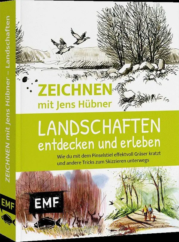 Cover: 9783745926040 | Zeichnen mit Jens Hübner: Landschaften entdecken und erleben | Hübner