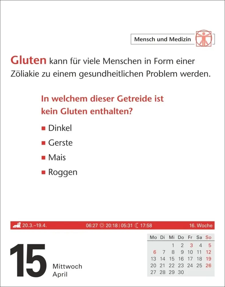 Bild: 9783840036040 | Duden Allgemeinbildung Tagesabreißkalender 2026 - Wissen und Quizzen