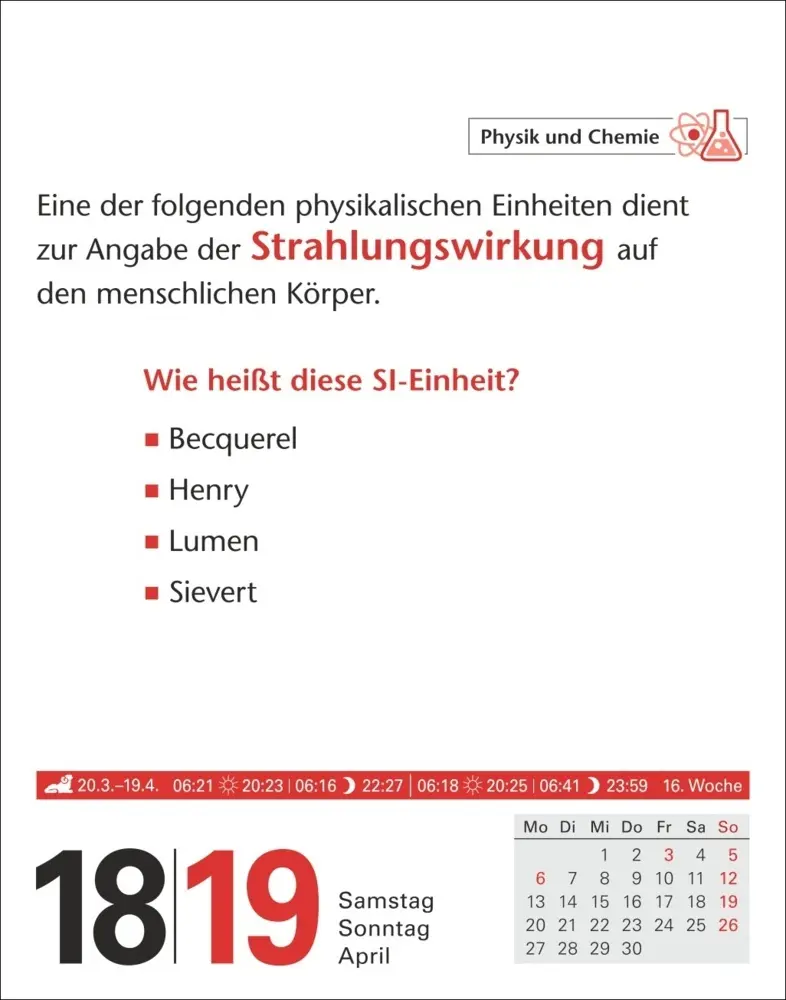 Bild: 9783840036040 | Duden Allgemeinbildung Tagesabreißkalender 2026 - Wissen und Quizzen