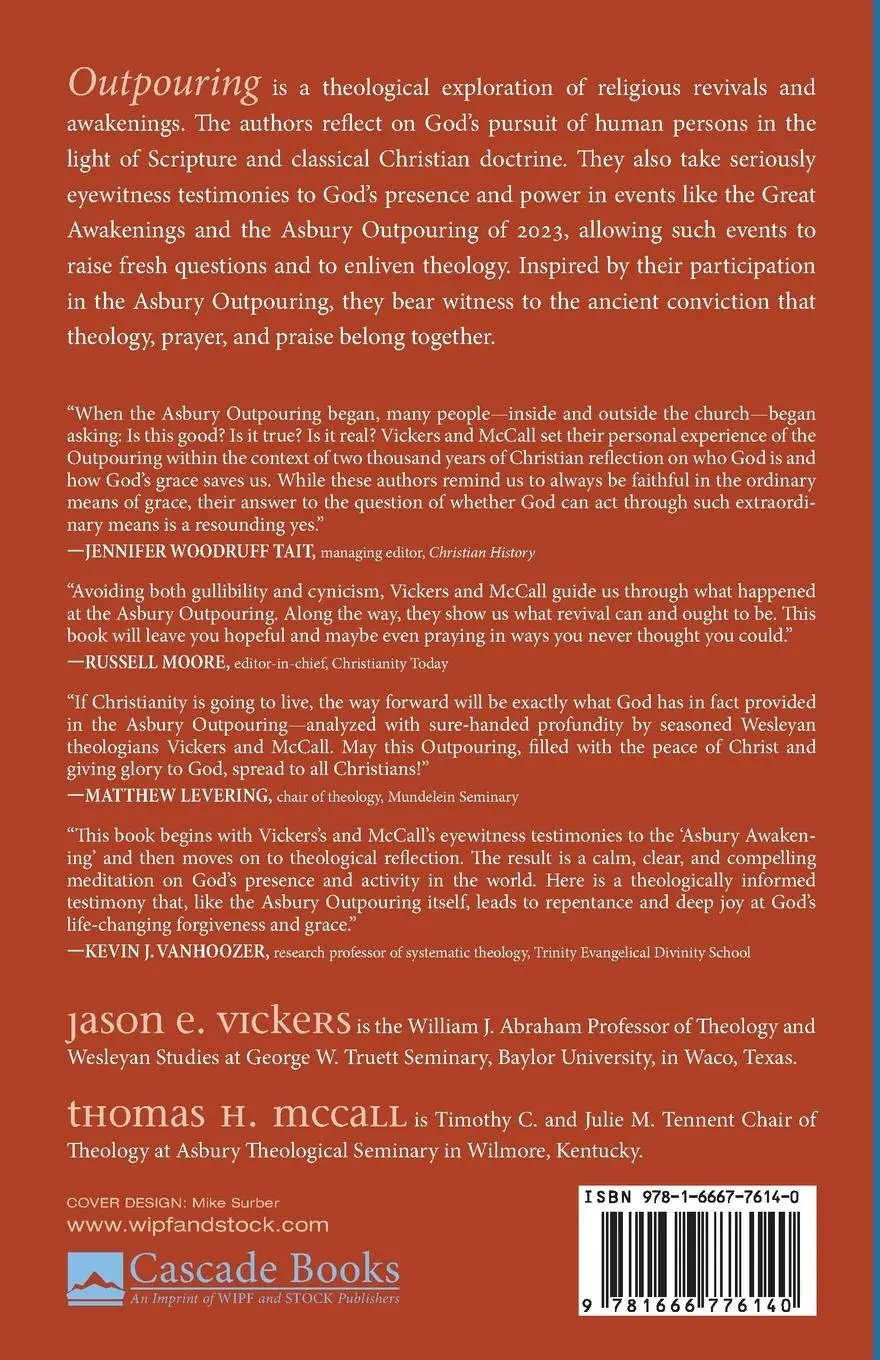 Rückseite: 9781666776140 | Outpouring | Jason E. Vickers (u. a.) | Taschenbuch | Englisch | 2023