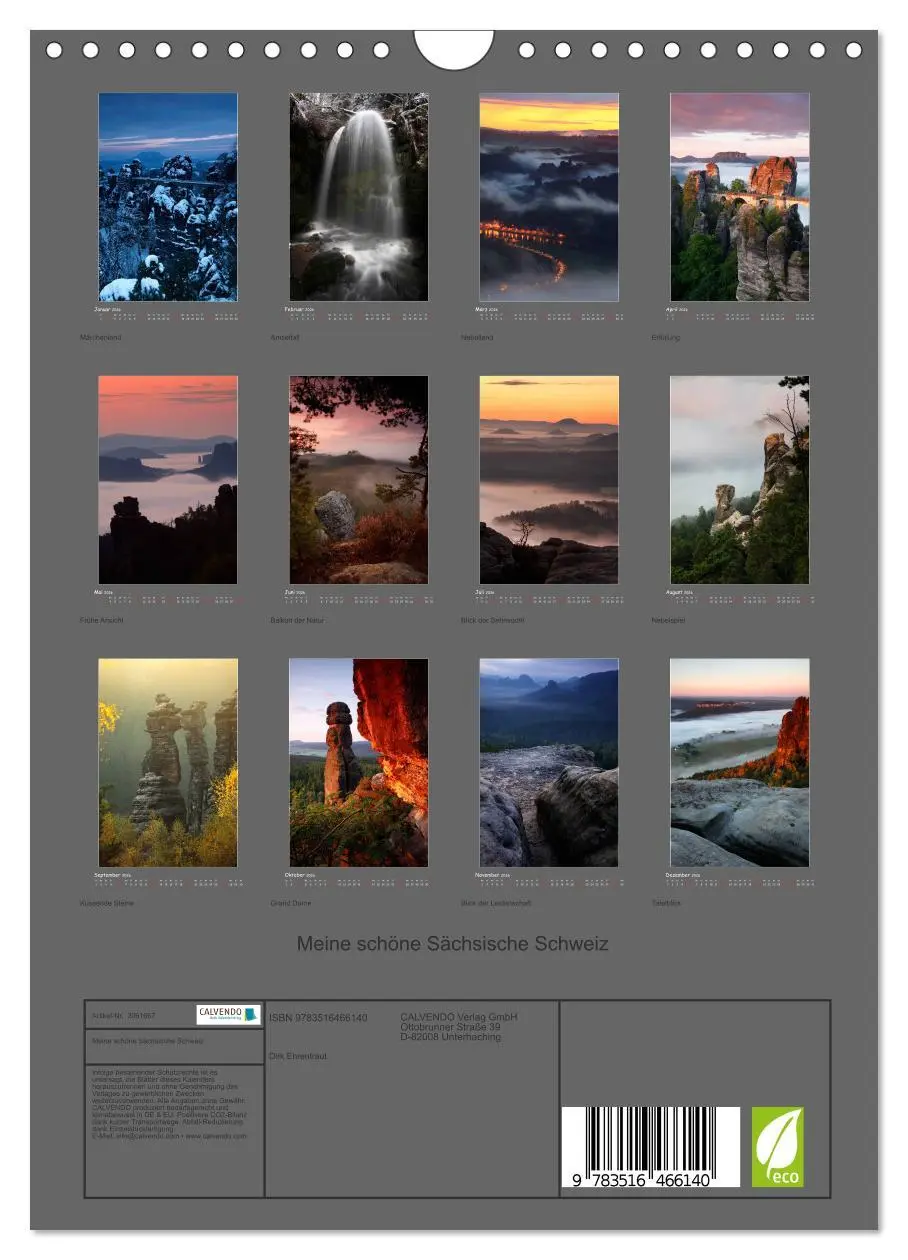 Bild: 9783516466140 | Meine schöne Sächsische Schweiz (Wandkalender 2026 DIN A4 hoch),...
