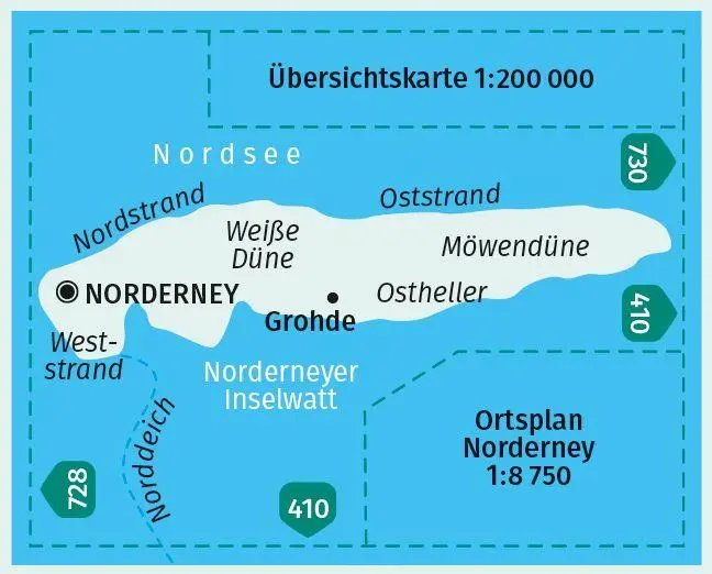Bild: 9783990446140 | KOMPASS Wanderkarte 729 Norderney im Nationalpark Niedersächsisches...