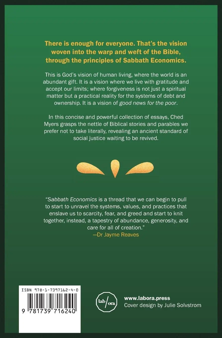 Rückseite: 9781739716240 | The Biblical Vision of Sabbath Economics | Ched Myers | Taschenbuch