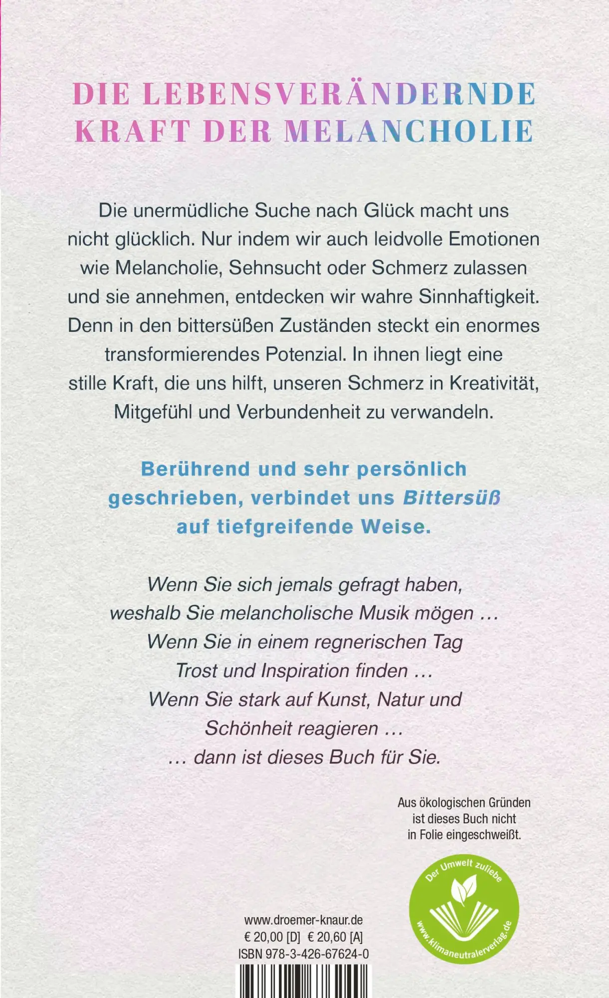 Rückseite: 9783426676240 | Bittersüß | Susan Cain | Buch | 352 S. | Deutsch | 2022