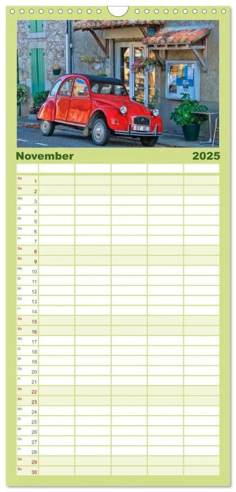Bild: 9783457126240 | Familienplaner 2025 - Citroën 2CV - die Ente mit 5 Spalten...