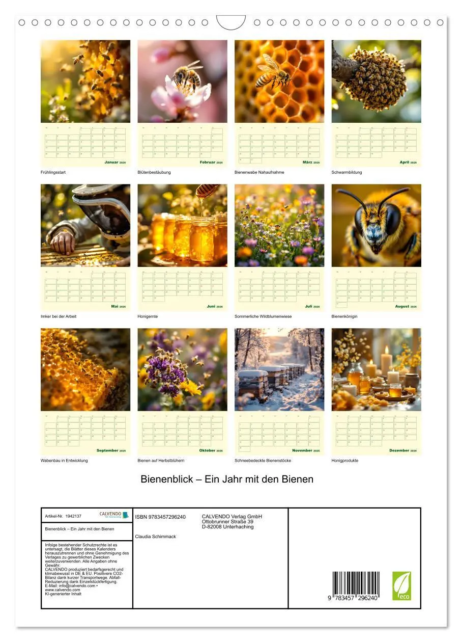 Bild: 9783457296240 | Bienenblick - Ein Jahr mit den Bienen (Wandkalender 2026 DIN A3...
