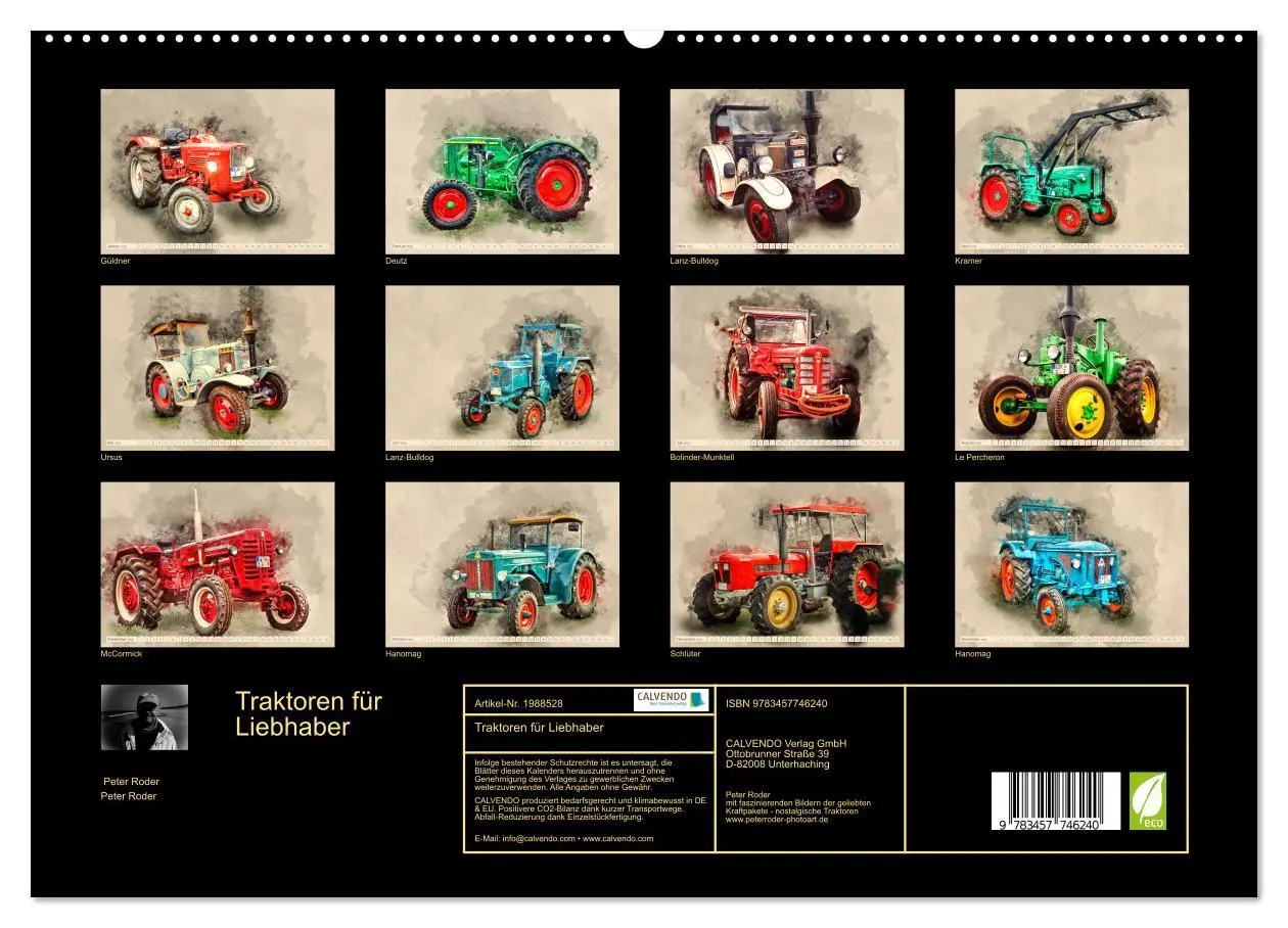 Bild: 9783457746240 | Traktoren für Liebhaber (hochwertiger Premium Wandkalender 2026 DIN...