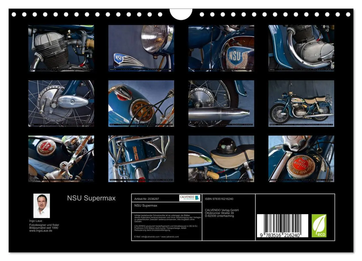 Bild: 9783516216240 | NSU Supermax (Wandkalender 2026 DIN A4 quer), CALVENDO Monatskalender