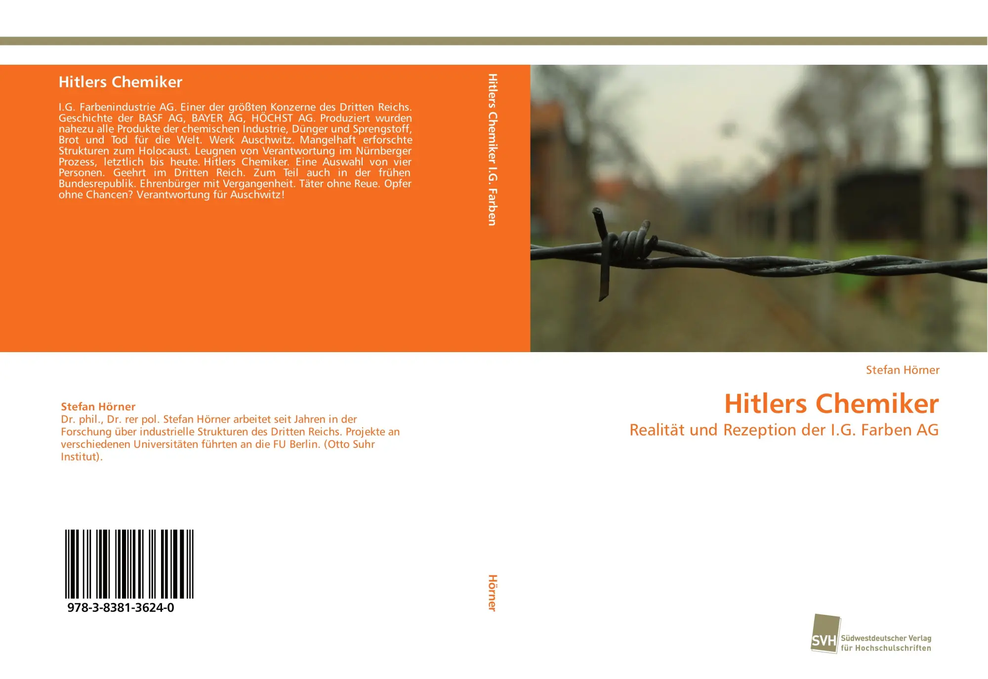 Cover: 9783838136240 | Hitlers Chemiker | Realität und Rezeption der I.G. Farben AG | Hörner