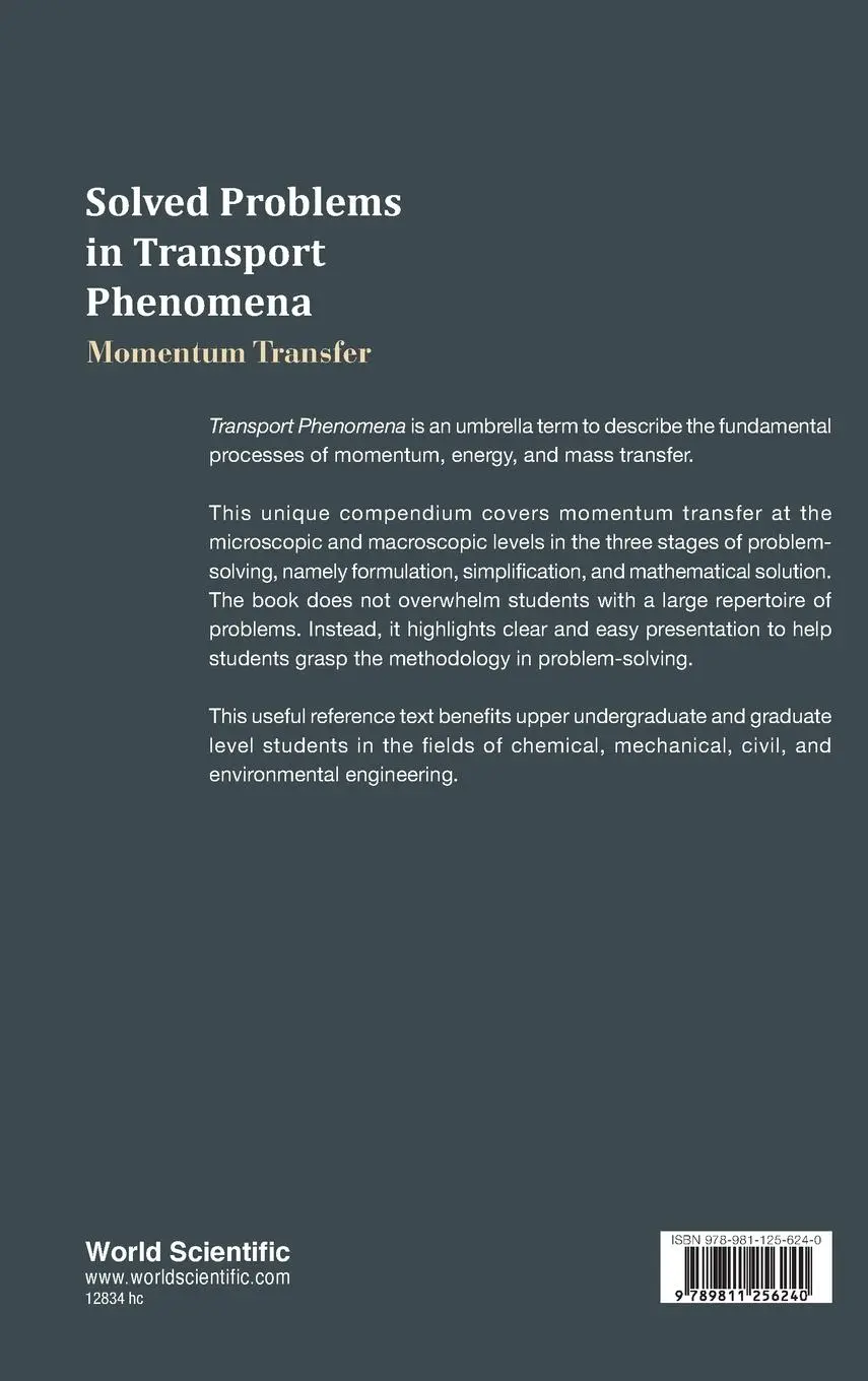 Rückseite: 9789811256240 | SOLVED PROBLEMS IN TRANSPORT PHENOMENA | Ismail Tosun | Buch | 2022