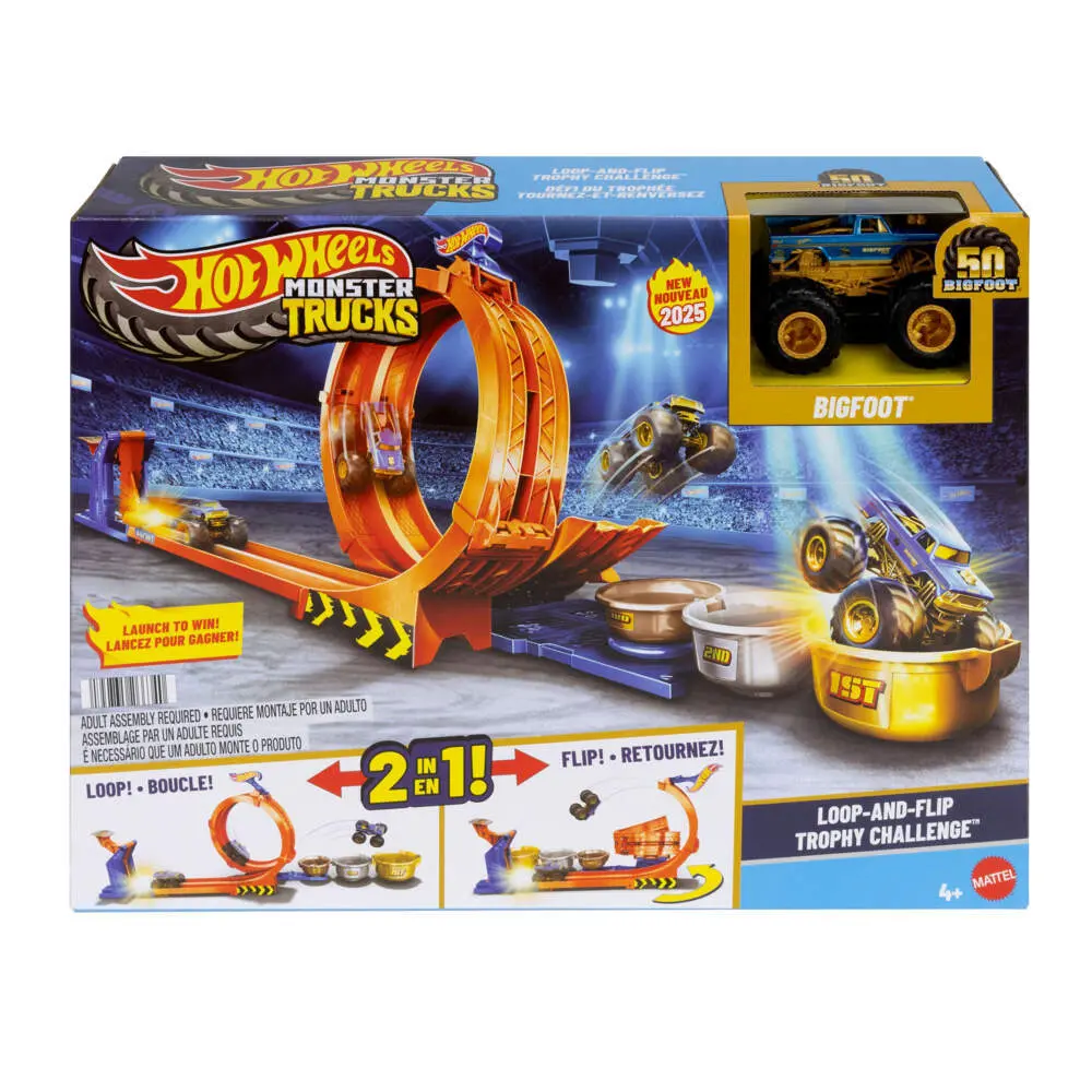 Cover: 194735266340 | Hot Wheels Monster Trucks 2-in-1 Loop &amp; Flip Challenge | Fensterkarton