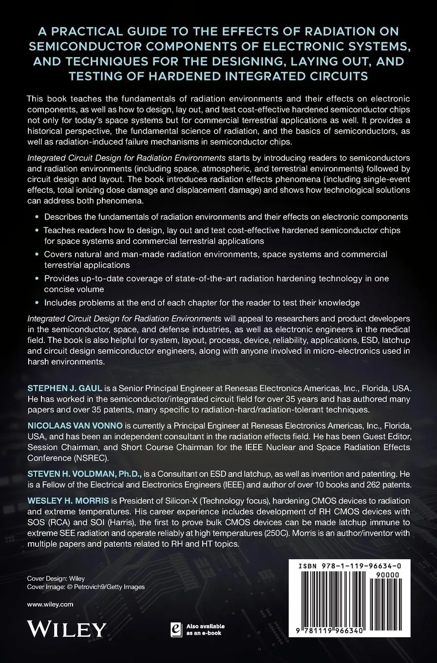 Rückseite: 9781119966340 | Integrated Circuit Design for Radiation Environments | Gaul (u. a.)