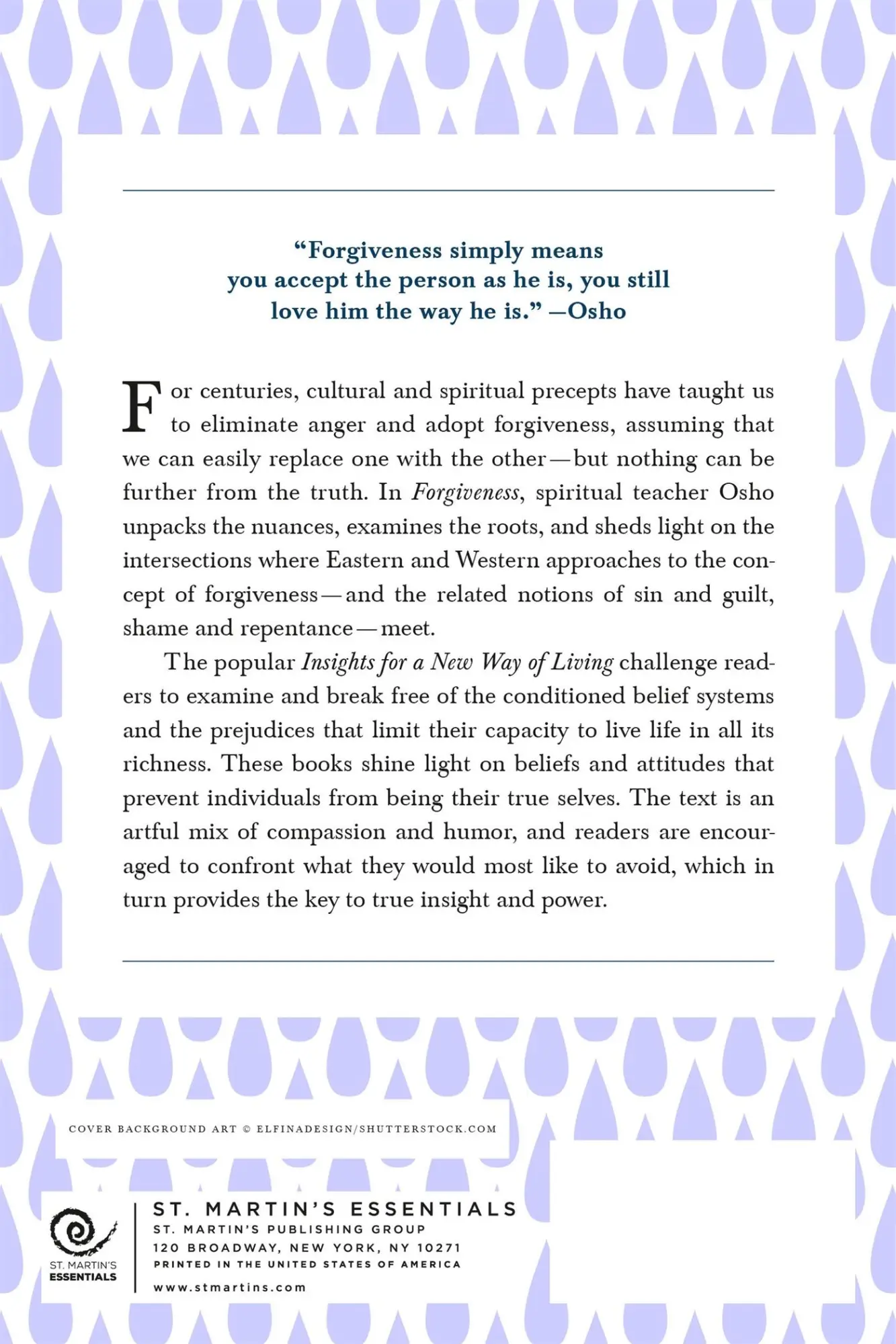 Rückseite: 9781250786340 | Forgiveness | The Strength Lies in Anger | Osho | Taschenbuch | 2023