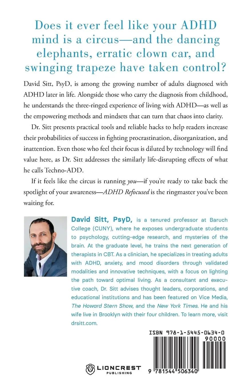 Rückseite: 9781544506340 | ADHD Refocused | Bringing Clarity to the Chaos | David Sitt | Buch