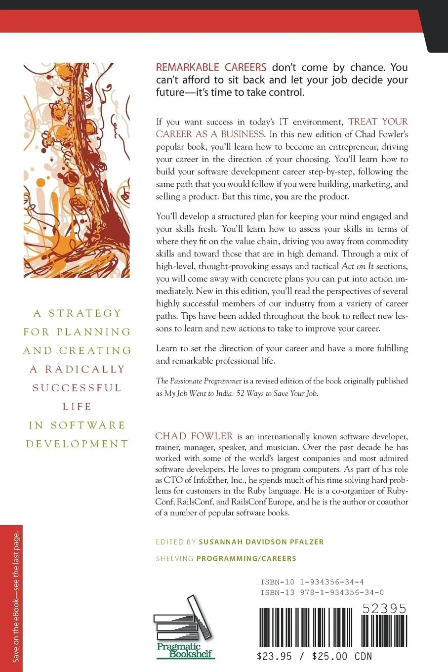 Rückseite: 9781934356340 | The Passionate Programmer | Chad Fowler | Taschenbuch | XXIII | 2009