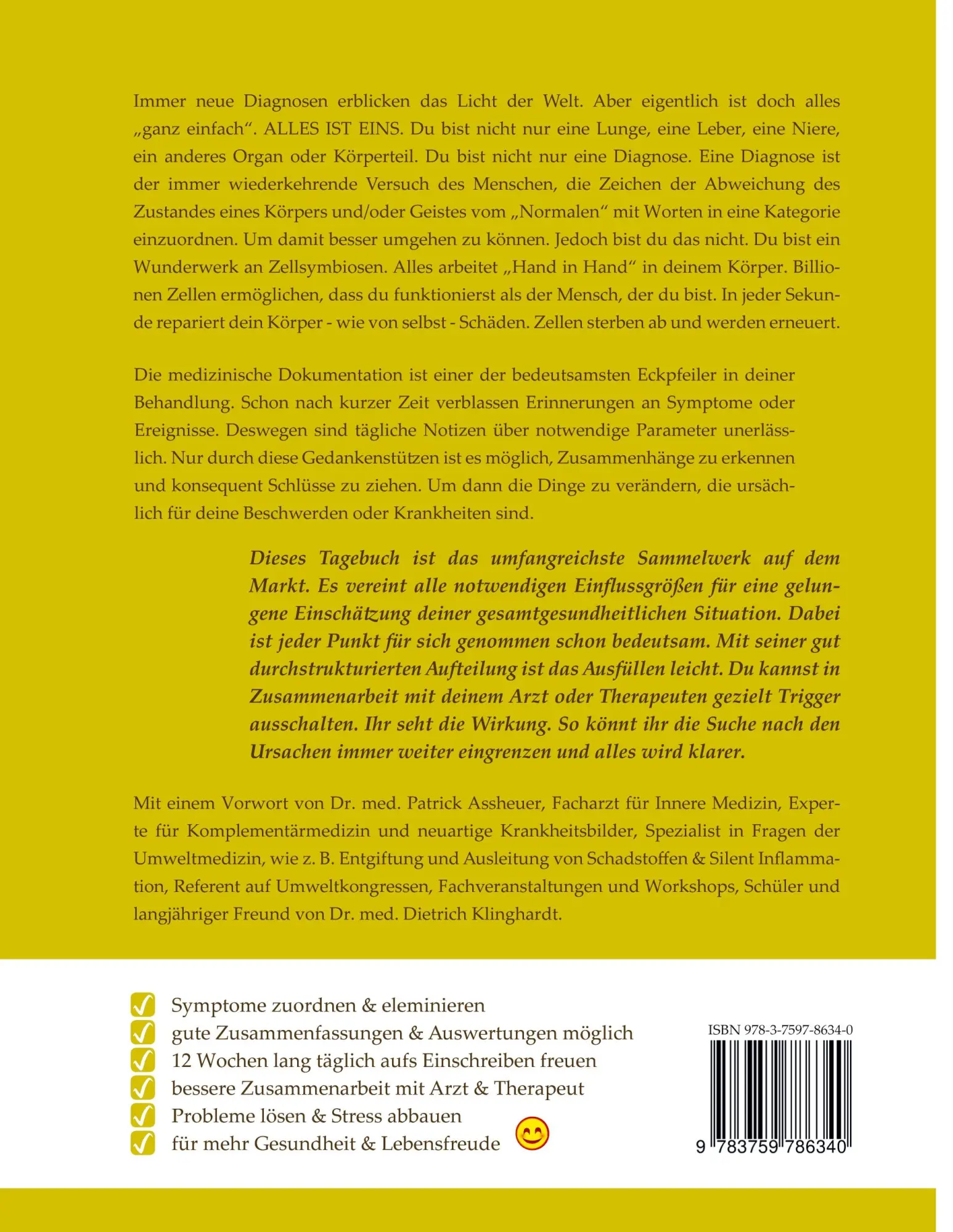 Rückseite: 9783759786340 | Mein medizinisches Ernährungs-, Symptom- und Therapietagebuch, Band 3