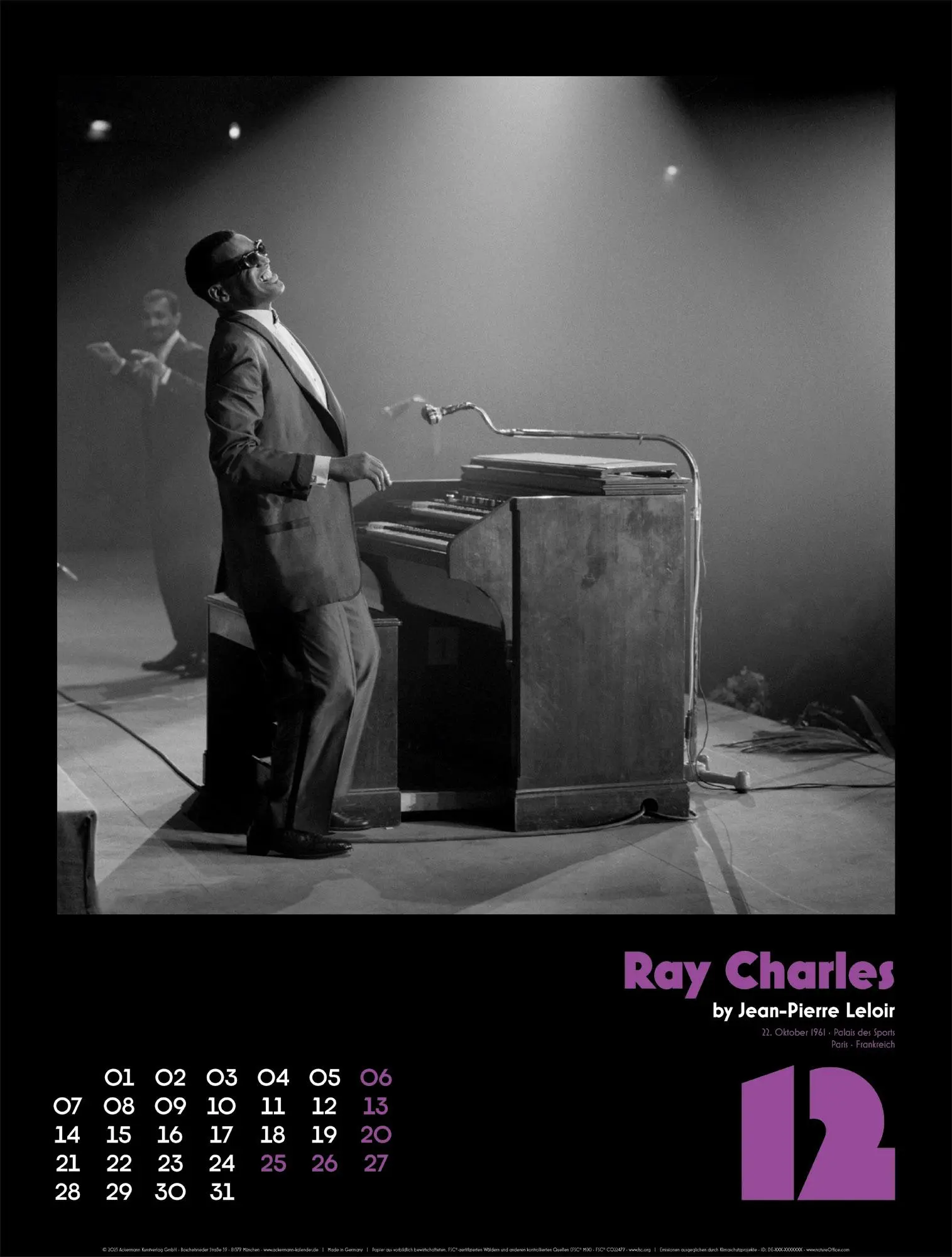Bild: 9783838436340 | Jazz Kalender 2026 | Jean-Pierre Leloir (u. a.) | Kalender | 14 S.