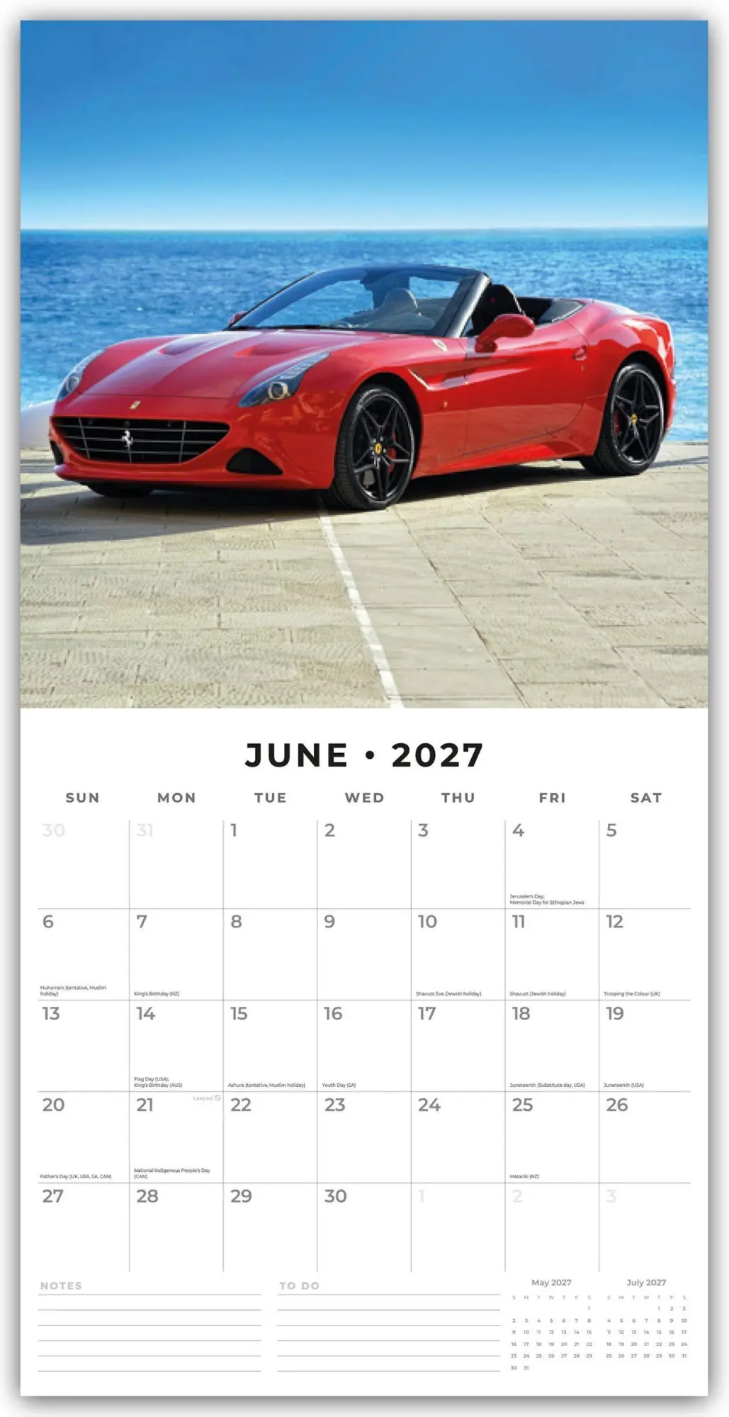 Bild: 9781837016440 | Ferrari 2027 - 16-Monatskalender | Robin Red | Kalender | 28 S. | 2027