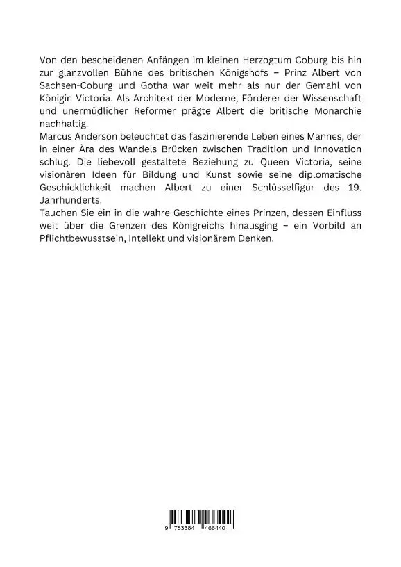 Rückseite: 9783384466440 | Von Coburg nach London: Der Weg von Prinz Albert | Marcus Anderson
