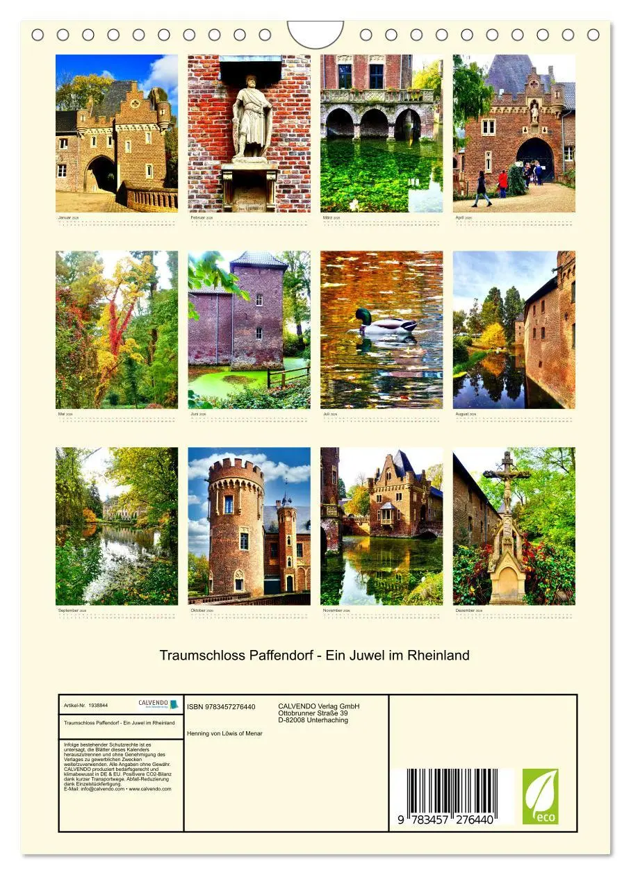 Bild: 9783457276440 | Traumschloss Paffendorf - Ein Juwel im Rheinland (Wandkalender 2026...