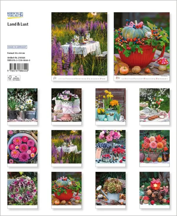 Bild: 9783731886440 | Land &amp; Lust 2026 | Verlag Korsch | Kalender | 14 S. | Deutsch | 2026