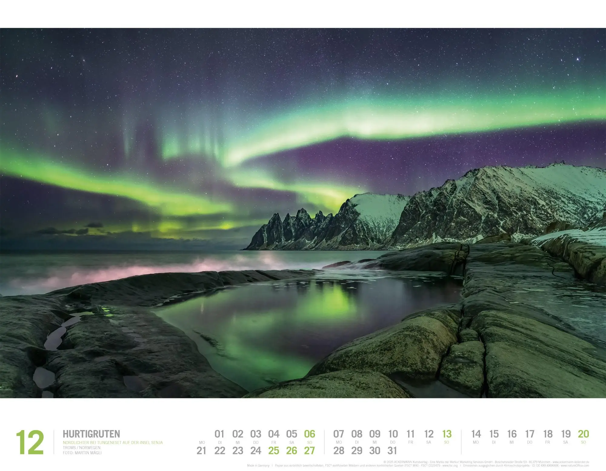 Bild: 9783838426440 | Hurtigruten Kalender 2026 Unterwegs zwischen Bergen und Kirkenes