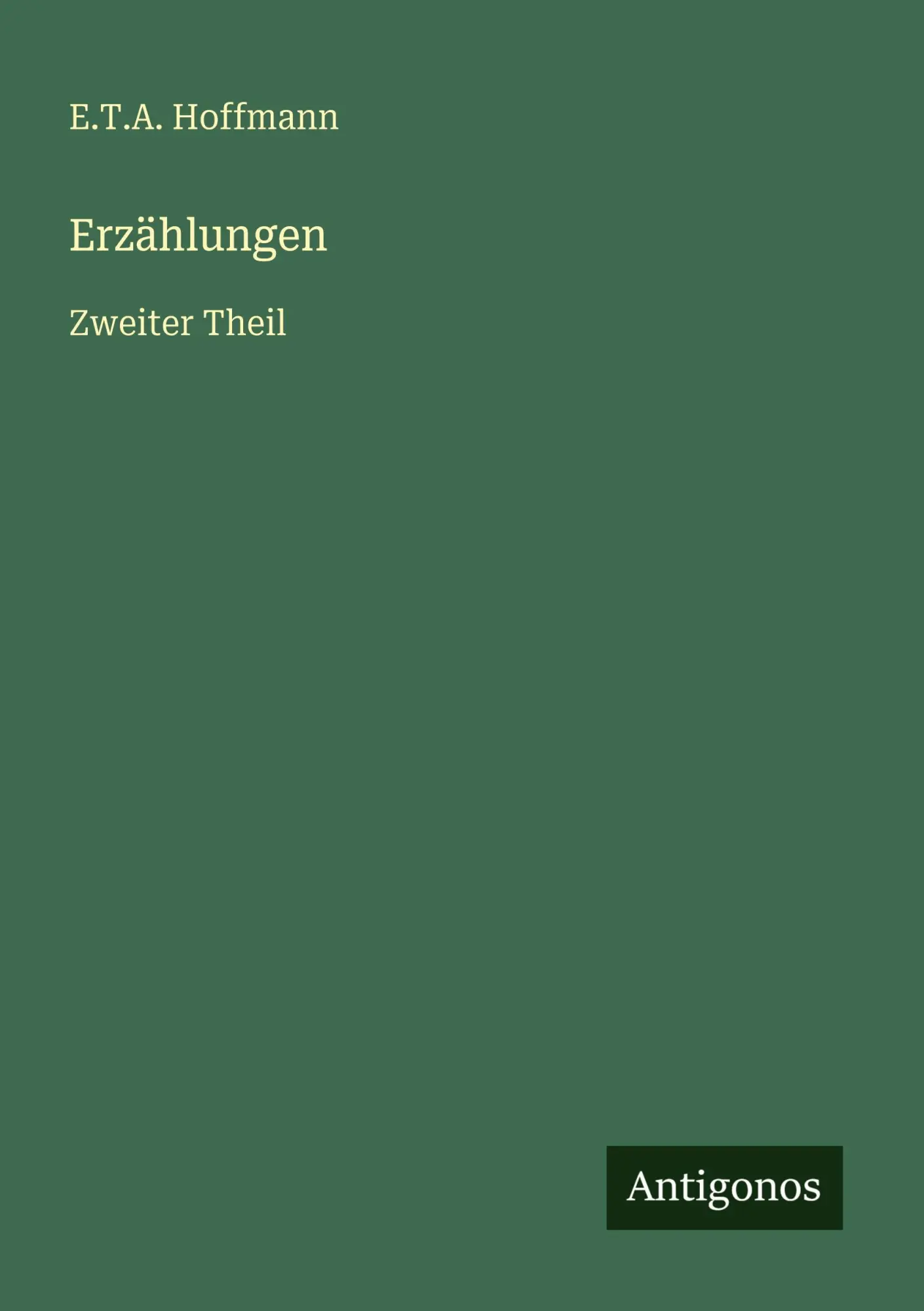 Erzählungen: Zweiter Theil