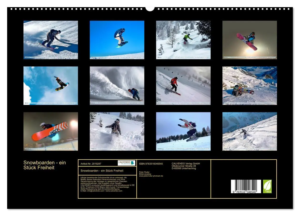 Bild: 9783516046540 | Snowboarden - ein Stück Freiheit (hochwertiger Premium Wandkalender...