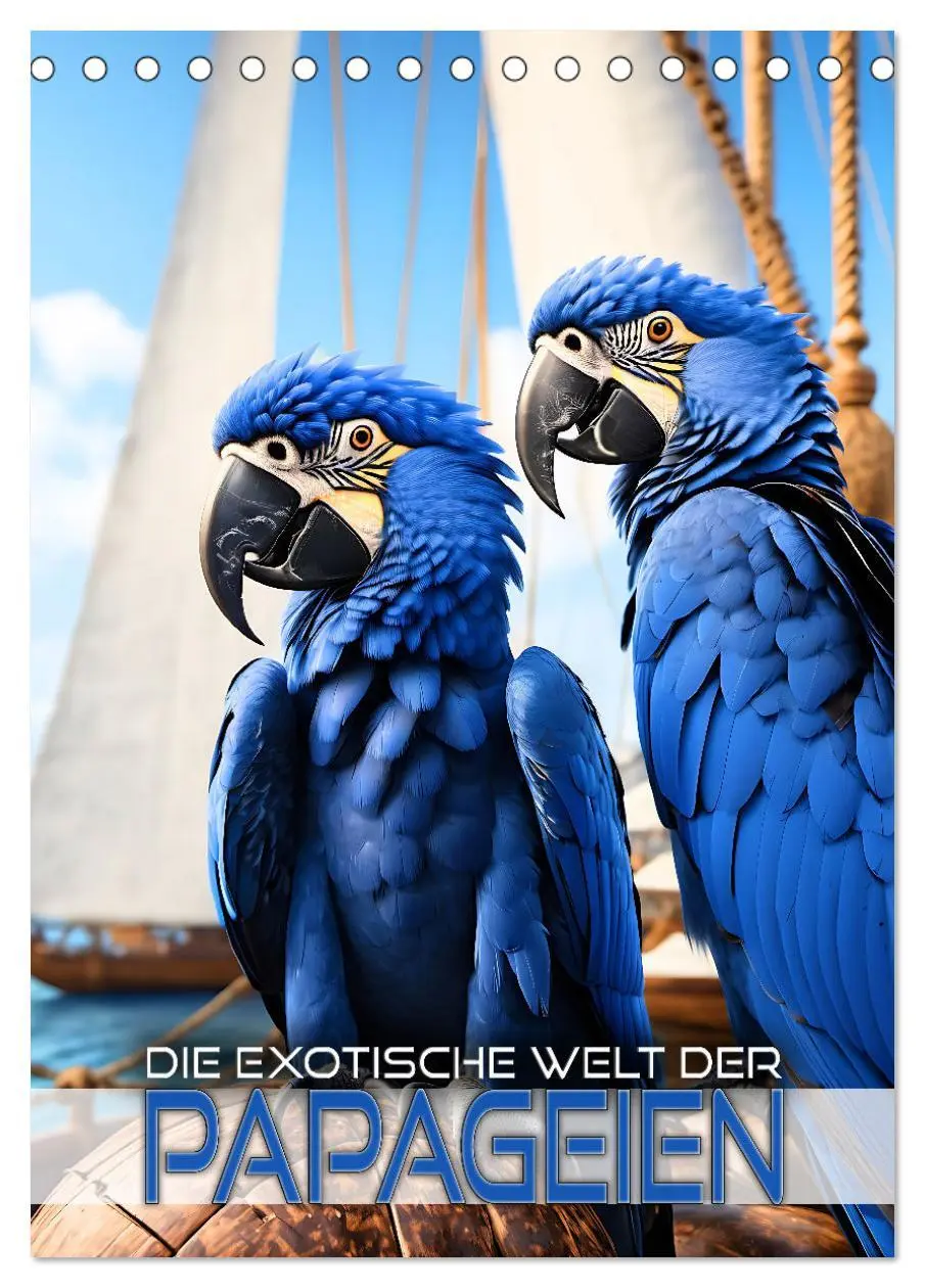 Cover: 9783516286540 | Die exotische Welt der Papageien (Tischkalender 2026 DIN A5 hoch),...