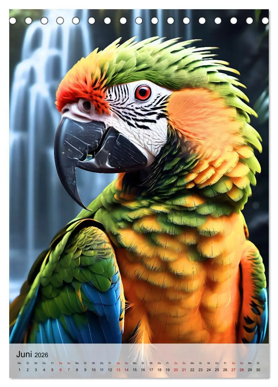 Bild: 9783516286540 | Die exotische Welt der Papageien (Tischkalender 2026 DIN A5 hoch),...