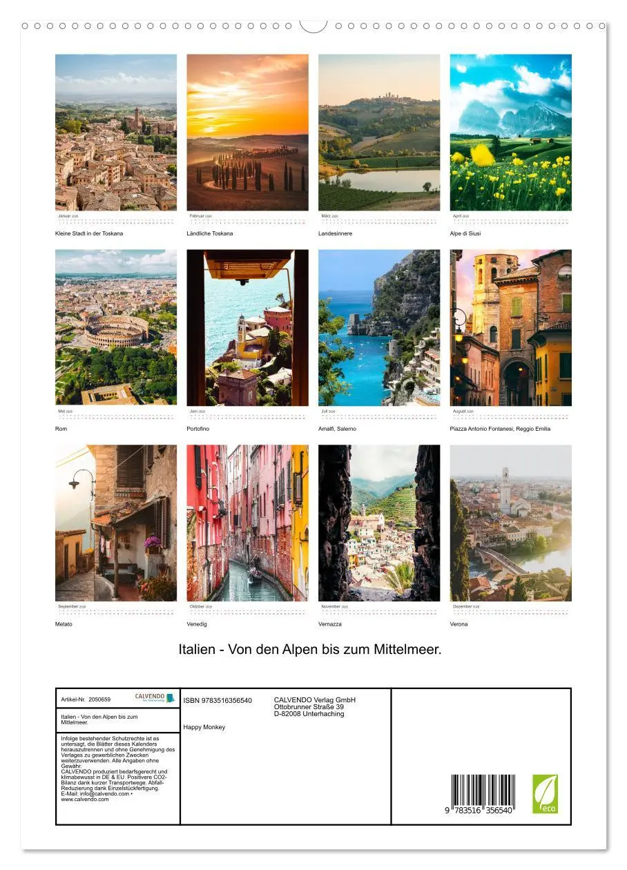 Bild: 9783516356540 | Italien - Von den Alpen bis zum Mittelmeer. (hochwertiger Premium...