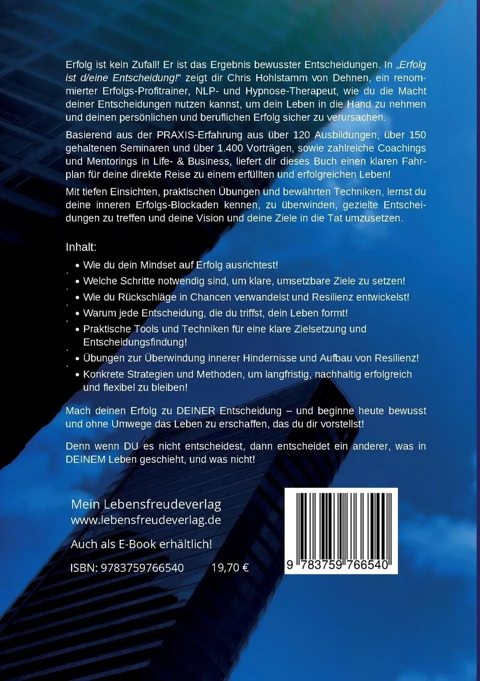 Rückseite: 9783759766540 | Erfolg ist d/eine Entscheidung | Wendhausen | Taschenbuch | Paperback