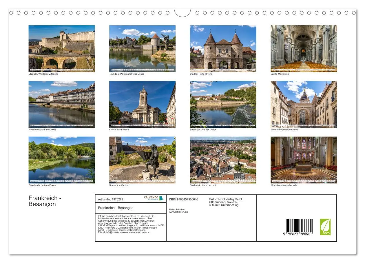 Bild: 9783457566640 | Frankreich - Besançon (Wandkalender 2026 DIN A3 quer), CALVENDO...