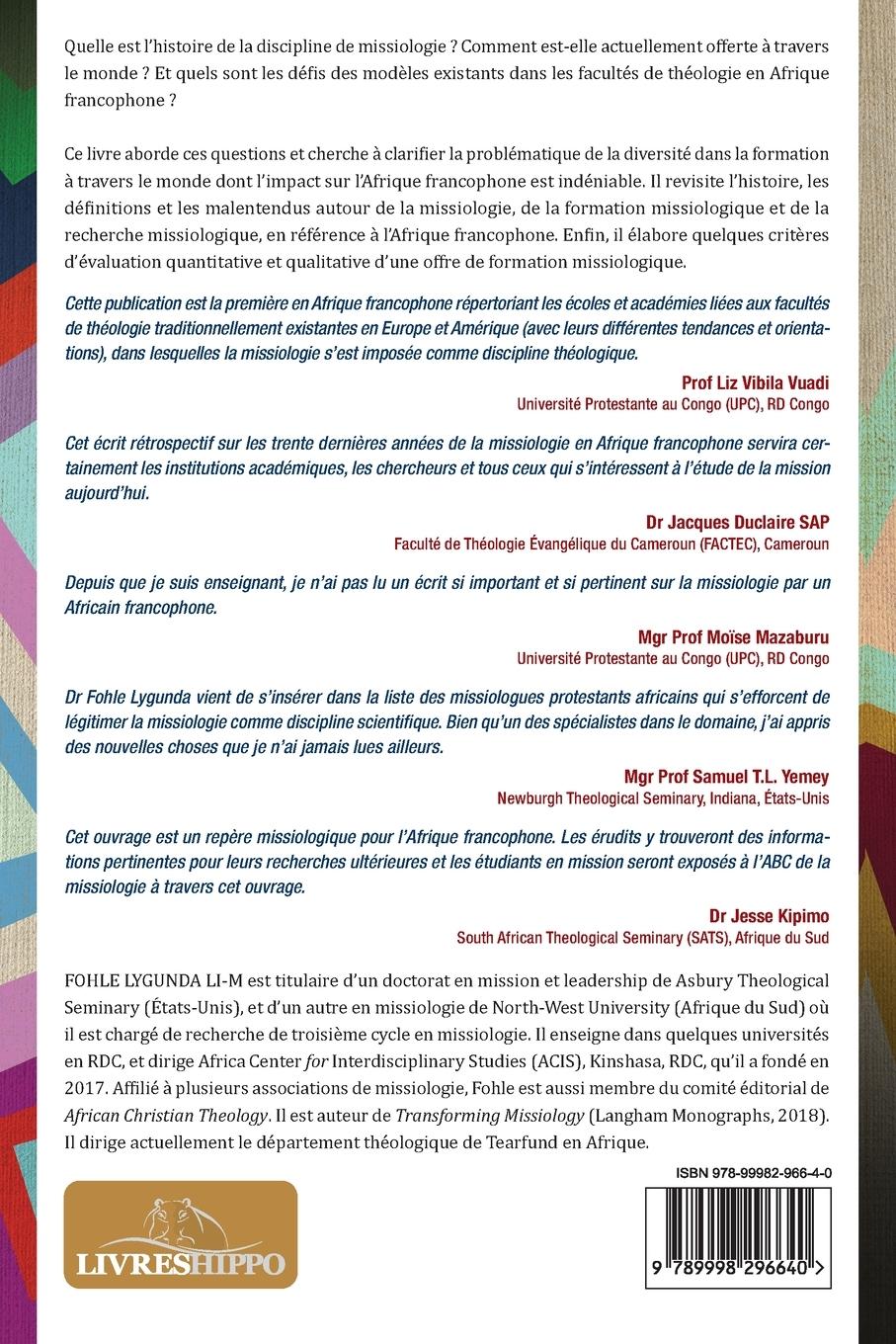 Rückseite: 9789998296640 | Des missiologies importées | Fohle Lygunda Li-M | Taschenbuch | 2023