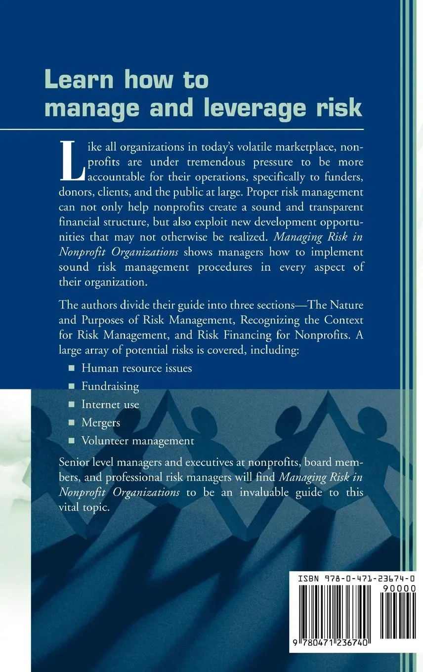 Rückseite: 9780471236740 | Managing Risk in Nonprofit Organizations | A Comprehensive Guide
