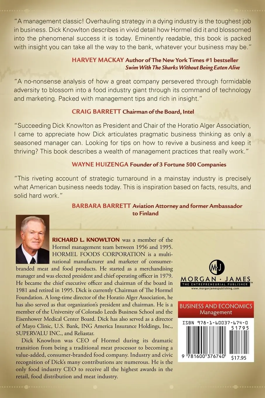 Rückseite: 9781600376740 | Points of Difference | Transforming Hormel | Richard L Knowlton | Buch