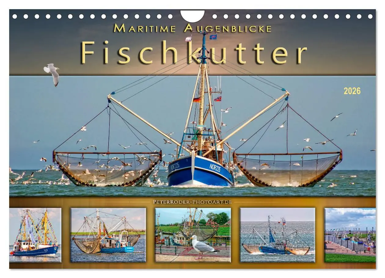 Cover: 9783457866740 | Maritime Augenblicke - Fischkutter (Wandkalender 2026 DIN A4 quer),...