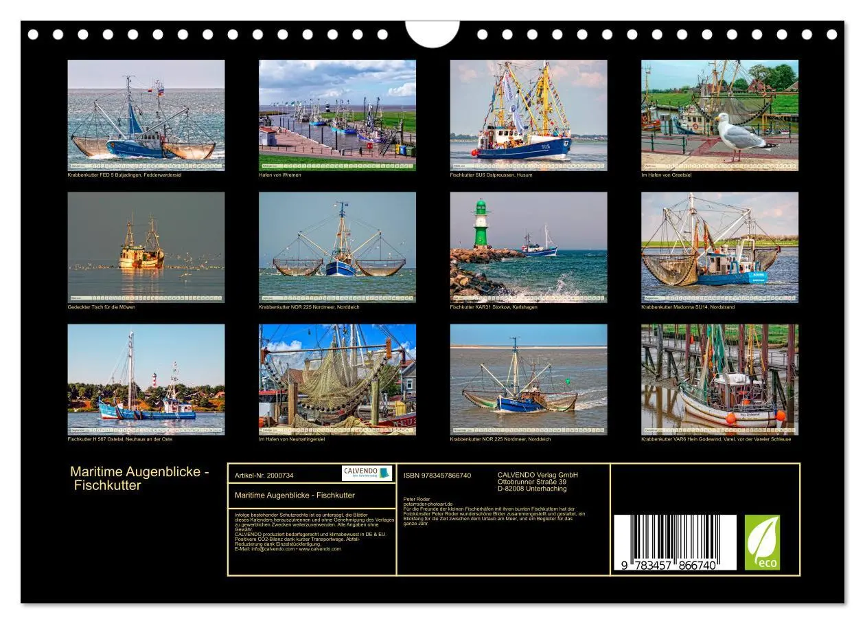 Bild: 9783457866740 | Maritime Augenblicke - Fischkutter (Wandkalender 2026 DIN A4 quer),...
