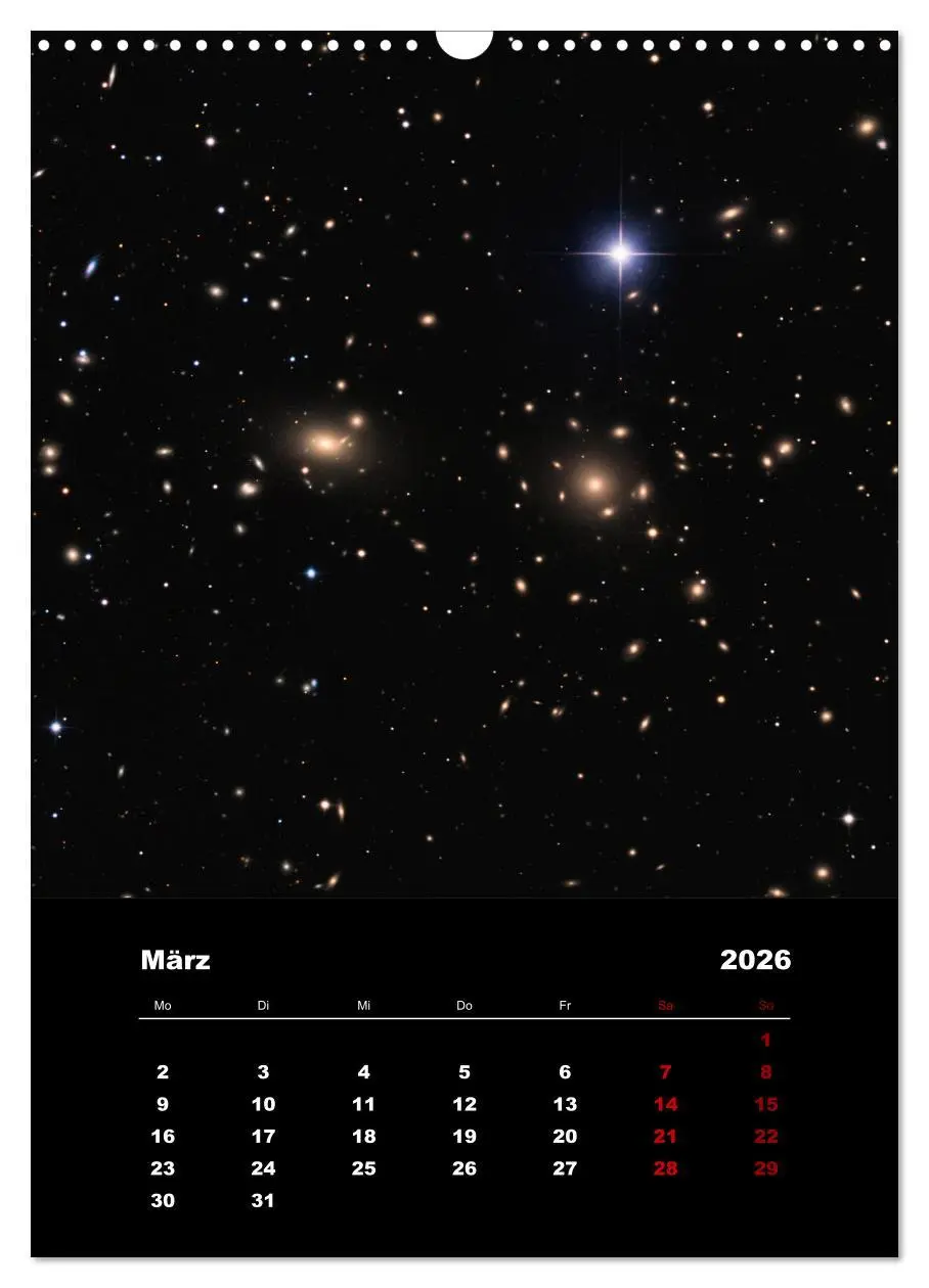 Bild: 9783516406740 | Das Universum (Wandkalender 2026 DIN A3 hoch), CALVENDO Monatskalender