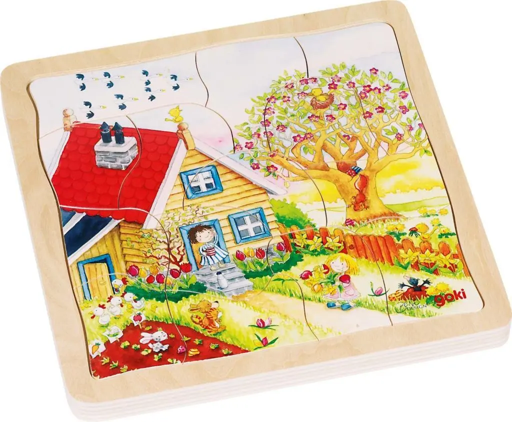 Cover: 4013594576840 | Schichtenpuzzle Jahreszeiten 54 Teile | goki | Spiel | Goki | 57684